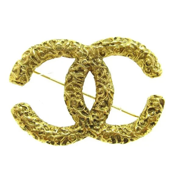 Chanel CC Brooch Pin Gold 93A 80520 - Picture 1 of 5